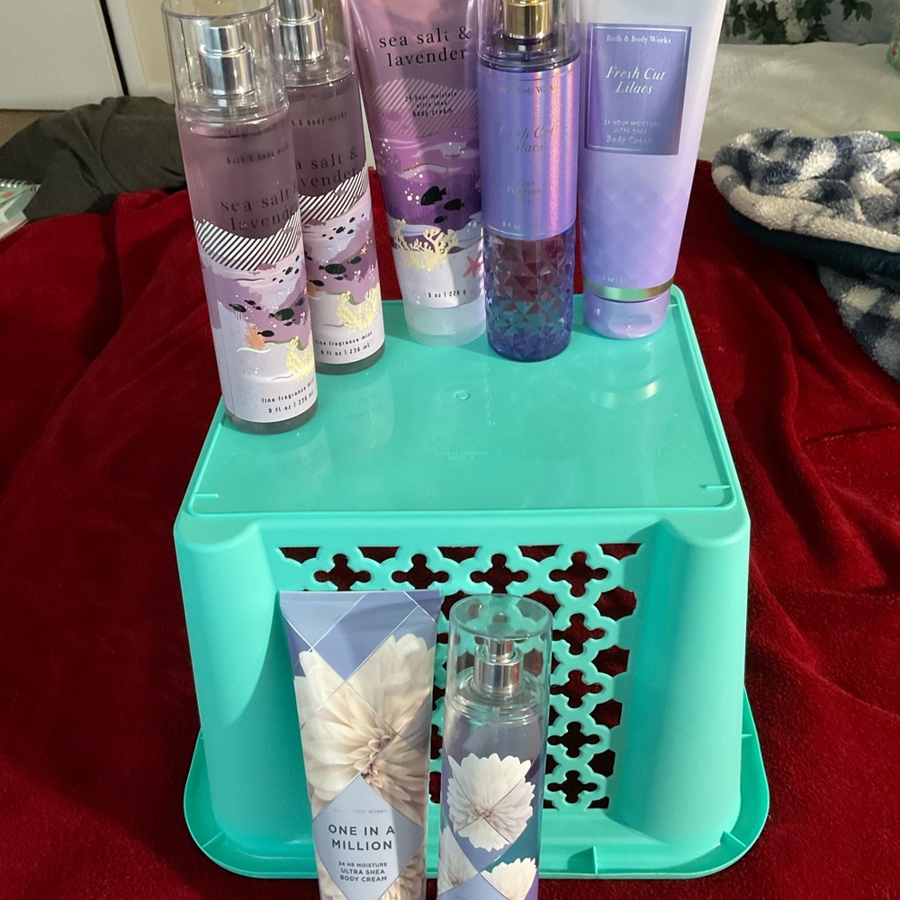 BATH BODY WORKS Fragrance Mist Body Cream Set SEA SALT LAVENDER FRESH CUT LILACS